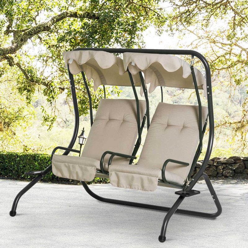 Swing Seat with Stand, Beige, Beige