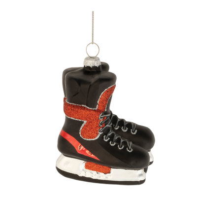 Glass Ice Skate Ornament