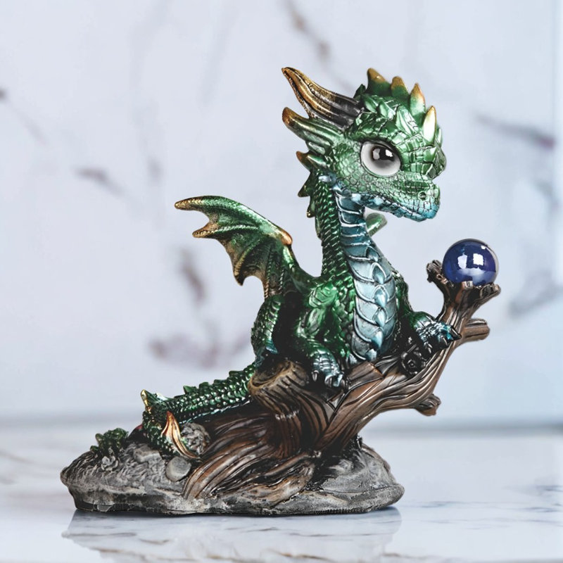 5"H Dragon on Branch Figurine