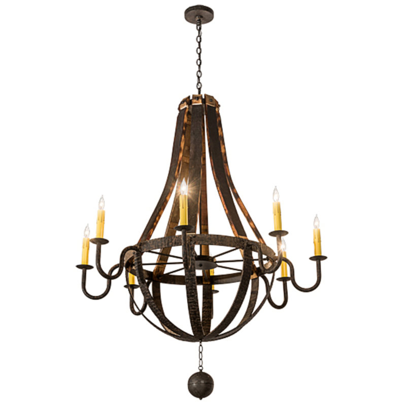 Barrel Stave 8 - Light Chandelier
