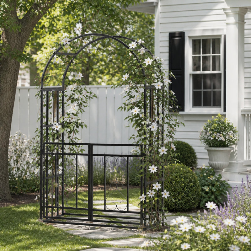 81 in. H x 45 in. W Steel Arched Trellis