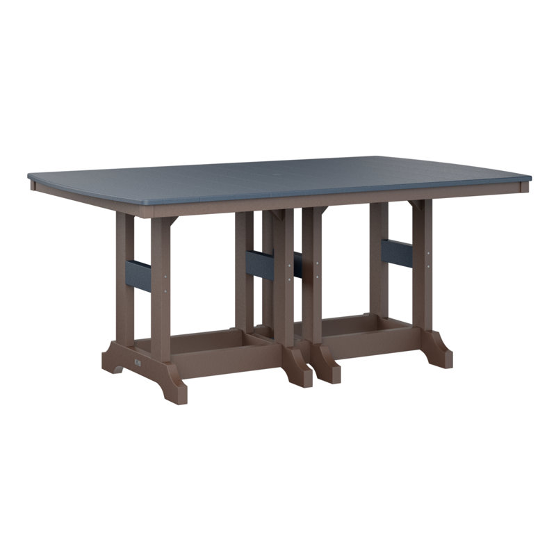 Table de bar rectangulaire Berlin Garden Garden Classic, Marine, Chocolat / Brun, H 39,5 po x l 72 po x P 44 po