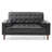 Elegant Black Loveseat With Versatile Bed Feature