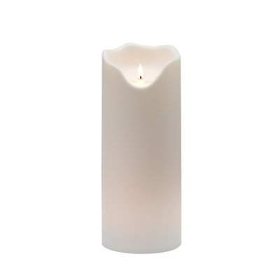 Bougie blanche sans flamme pour l'extérieur