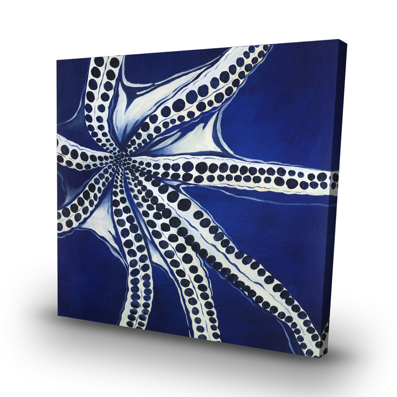 Swimming octopus - 32"x32" art on canvas