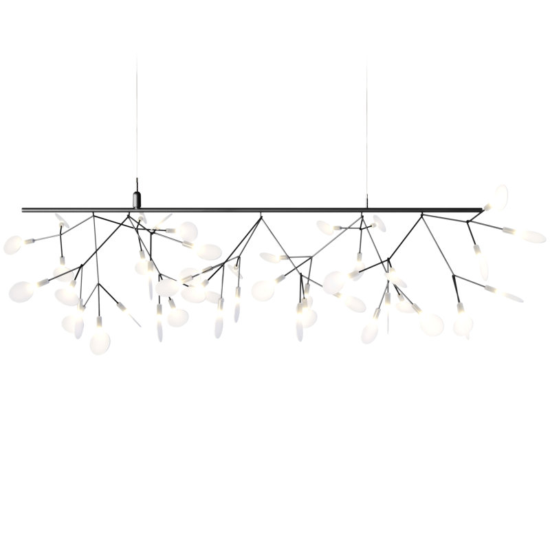 Heracleum III 45 - Light LED Chandelier, Nickel, 10 meters