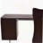 Stylish Computer Desk with Storage, Chocolate