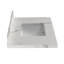Plateau de meuble-lavabo simple 37 po en blanc avec lavabo