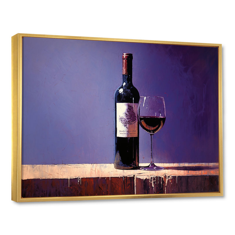 Syrahs Shadow I sur impression sur toile, Cadre flottant doré, H 24 po x l 32 po x P 1 po