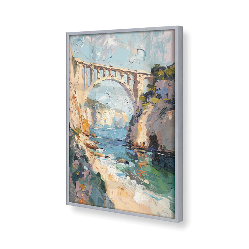 «Bridging Hues», impression encadrée sur papier par Azure Artisanal Studio, Chrome poli, H 15,25 po x l 12,25 po x P 1,25 po
