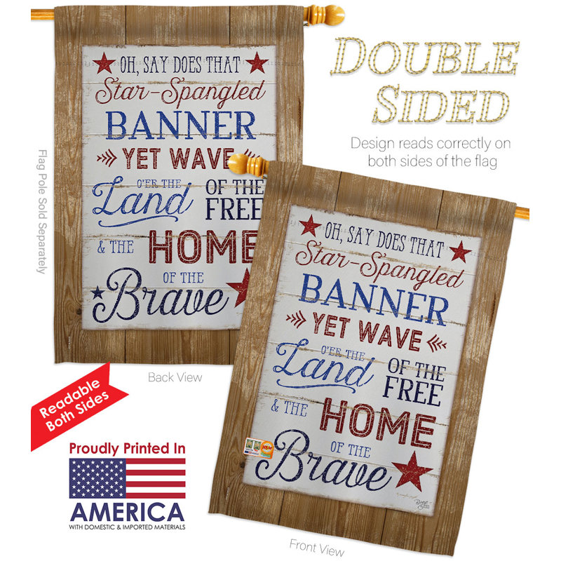 Drapeau de maison étoilé en polyester 40 x 28 po Star Spangled Pride