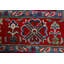 Tapis unique en laine noué à la main ivoire / rouge / bleu nouvel âge 6 pi 7 po x 9 pi 11 po