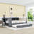 Wood Daybed with Trundle, Charging Station and Storage Shelves-614328531-614328542