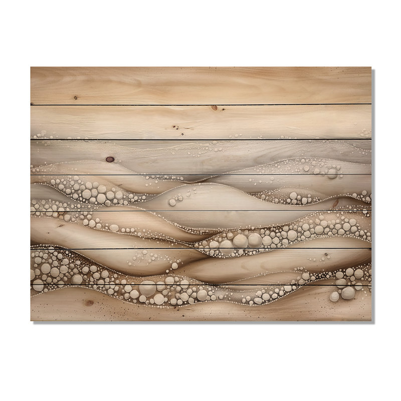 «Shifting Tides In Panama III», art mural en bois sur bois de pin naturel, H 24 po x l 32 po x P 0,78 po