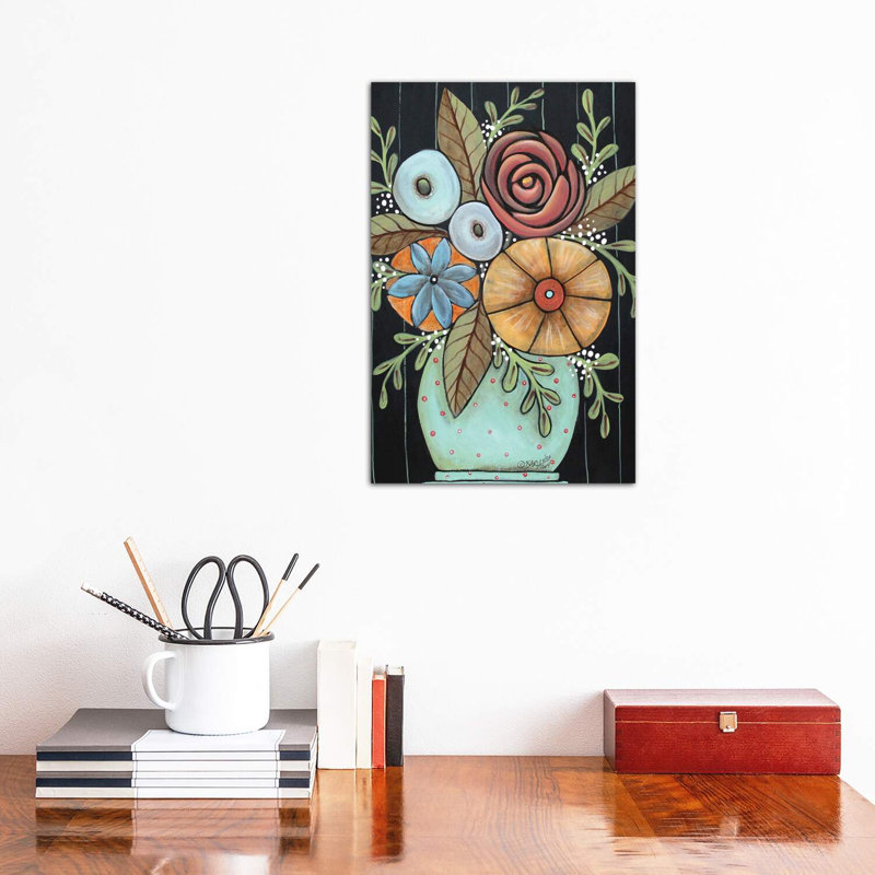Prim Floral by Karla Gerard - Wrapped Canvas Print, 30.48 cm H x 45.72 cm W