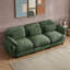 Canapé 3 places en chenille avec assise profonde et coussin lombaire-1235284327