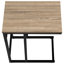 Table de bout moderne pour le bureau - Taupe foncé, construction en métal noir