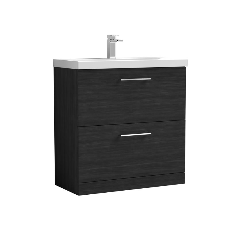 Arno 810mm Single Bathroom Vanity with Basin, Charcoal Black
