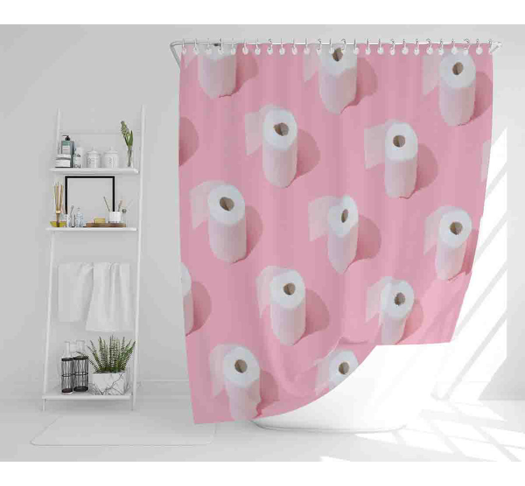 Minah 13 Piece Polyester Shower Curtain Set