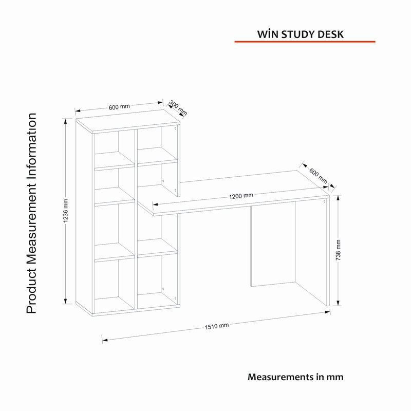 151cm W Rectangle Writing Desk