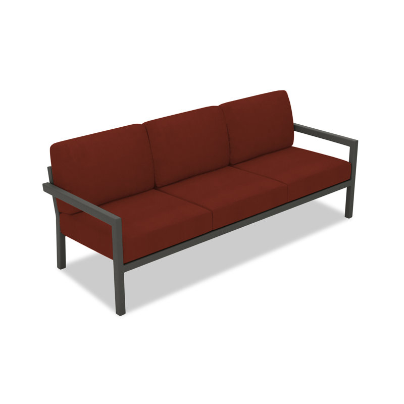Vivant 83" Wide Outdoor Patio Sofa with Sunbrella® Cushions, Canvas Charcoal Sunbrella® Canvas, Slate