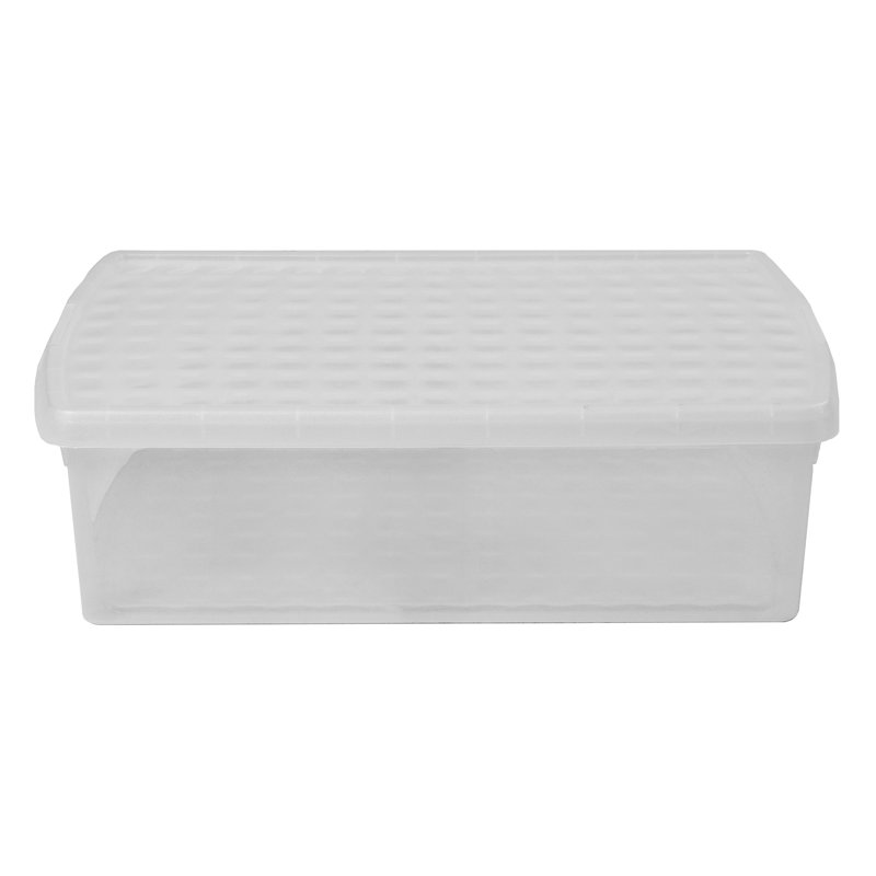 Wham Clip Rectangular Plastic Storage Boxes with Secure Clip Lock Lids Clear/Clear/Clear