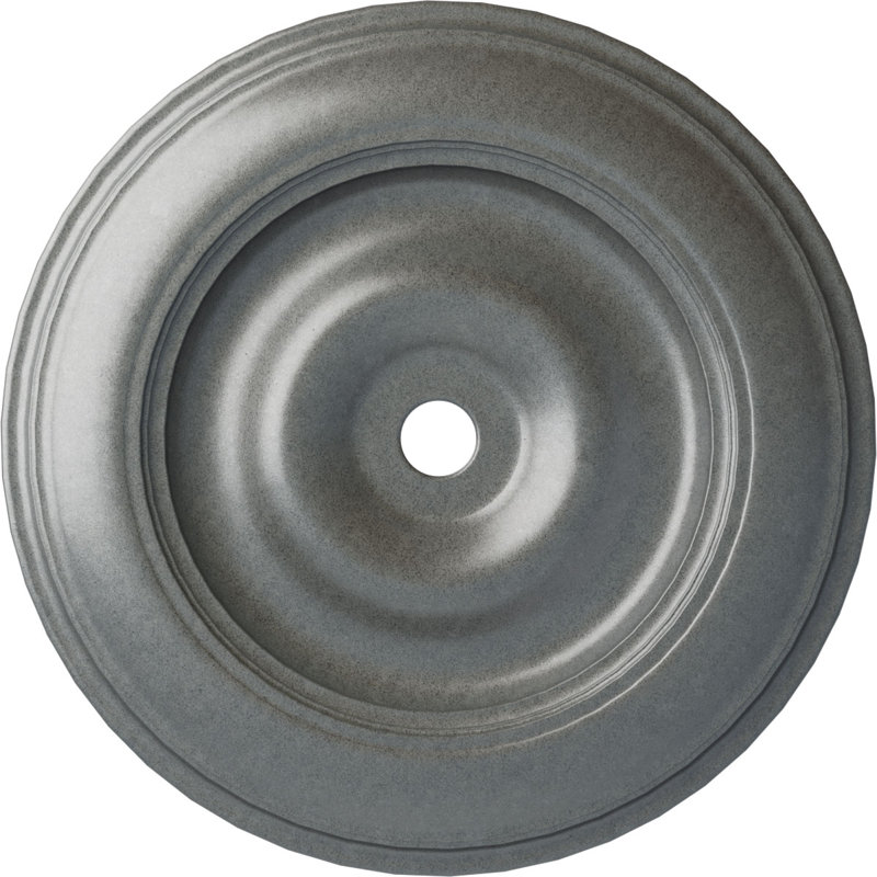 Médaillon de plafond Endurathane Classic, DO 44 1/2 po x P 4 po x P 4 po (convient aux auvents jusqu'à 8 1/4 po), Platine