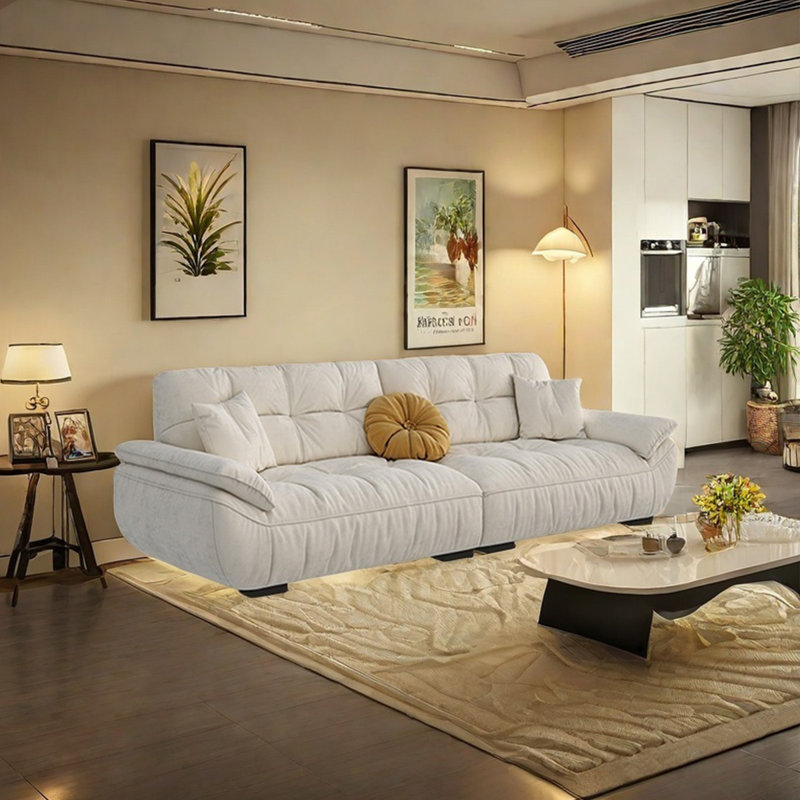 Modern simple light luxury sailing sofa, 31.88" H x 110.23" W x 40.15" D, 4