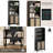 5-Shelf Bookcase with Rattan Doors / 7 Tier Storage Wood Shelves Large Bookshelf – Farmhouse & Coastal Style-161446890