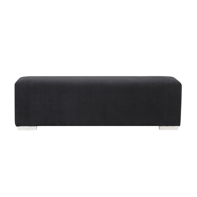 Banc avec foyer électrique Lystra, Beige