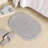 Yirddeo Bath Mat Oval Rug With Pom, Boho Rugs For Bedroom And Bathroom With Non Slip-810954220-810954225