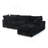 Cloud Couch Modular Sectional Sofa L Shaped Couch With Ottoman 4 Seater Washable & Replaceable Black
