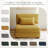 Maelina Upholstered Orange Corduroy Armless Chair with Pillow Back, Single Chair Module Part For Sectional Sofa-107627210
