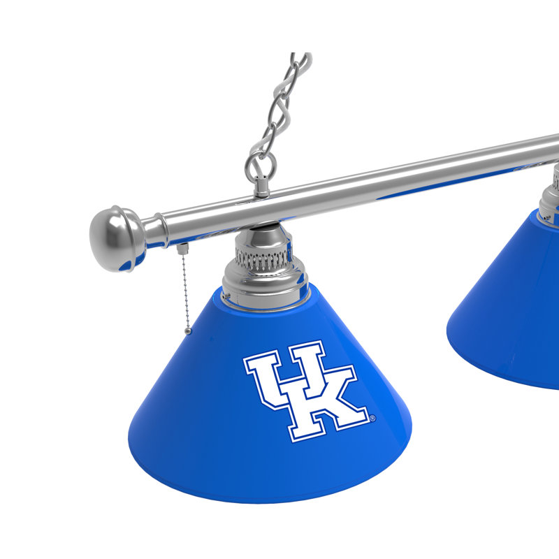 3 - Light Pool Table Lights Pendant, Chrome, Kentucky Wildcats