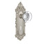 Victorian Plate with Decorative Keyhole and Round Clear Crystal Door Knob