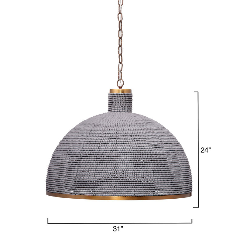 Big Sur 1-Light Beaded Chandelier, Slate Blue