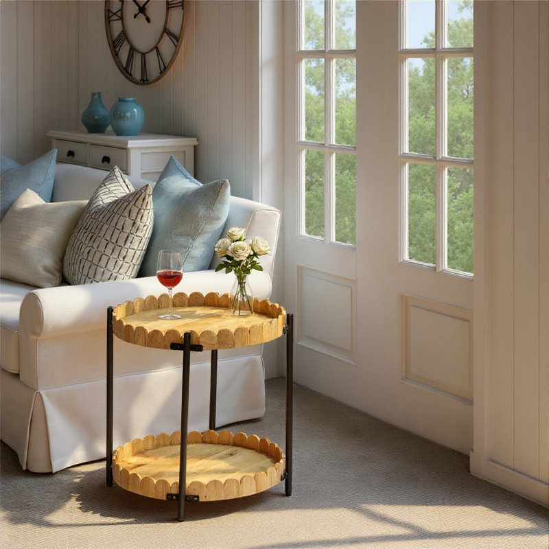 Table d'appoint Ameesha, H 25,25 po x l 21,75 po x P 21,75 po
