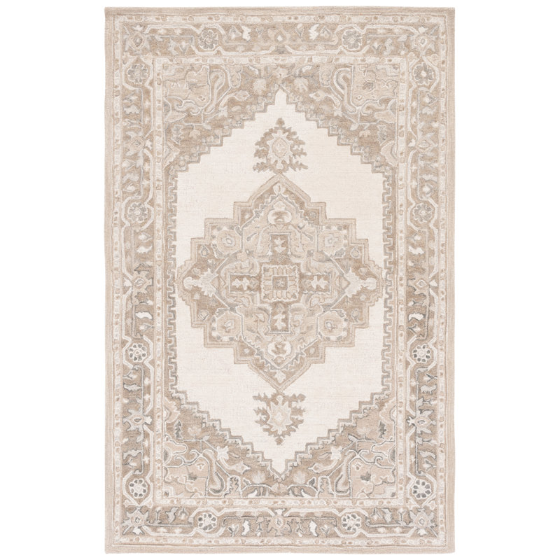Tapis oriental en laine et coton touffeté à la main Metro, Rectangle 6 pi x 9 pi
