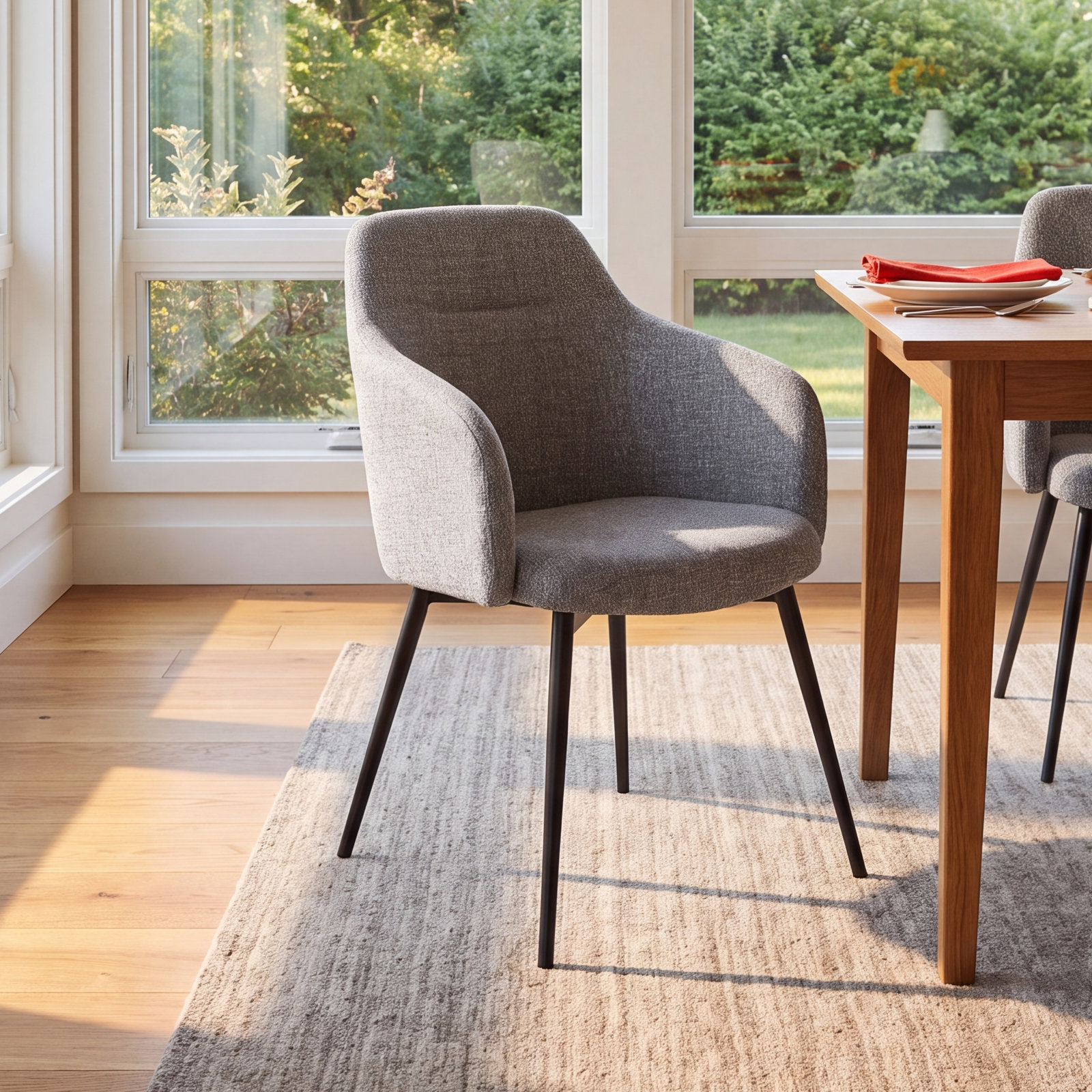 Shofner Dining Armchair, Gray