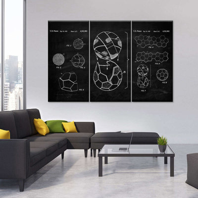 Ballon de soccer BW, brevet de reproduction sur toile