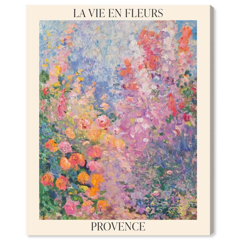 Affiche «La Vie en Fleurs Monet» par Art Remedy, H 20 po x l 16 po, Toile tendue