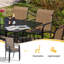 Ensemble repas extensible rectangulaire pour 8 personnes 78,7 "avec chaises empilables Abdelrahmane-1553268038