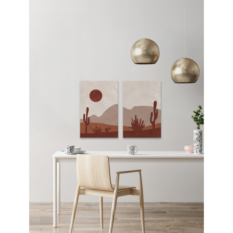 Diptyque du désert, H 45 po x l 30 po