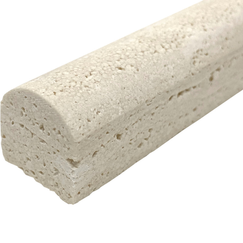Ivoire 12 po x 0,75 po Travertin