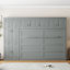 Grand lit escamotable mural avec armoires-1233988256