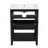 VIDEO 24" Black Modern Sleek Bathroom Vanity Elegant Ceramic Sink With Wood Frame Open Style Shelf-690355097