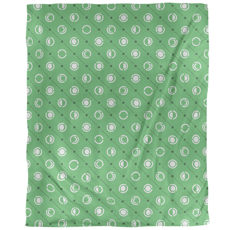 Housse de couette simple Moon phases, Housse de couette pour très grand lit, Vert/noir, Microfibre