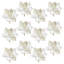 Magnolia Flower With Clip, Set Of 12 - 8 X 4.5 Inches-1987885775