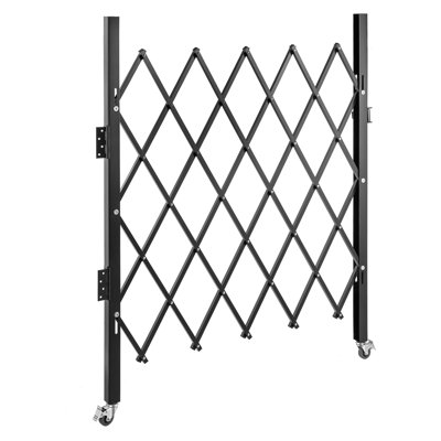 Barrière de sécurité rétractable robuste avec serrure - Porte à ciseaux extensible pour la protection de la maison et des affaires
