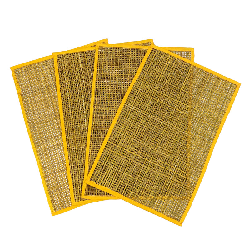 Peele Seagrass Placemat - Set of 4, Yellow